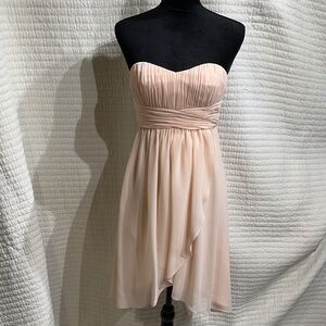 Anthropologie Hitherto Pink Strapless Knee Length Cocktail Dress MSRP $120 NWT